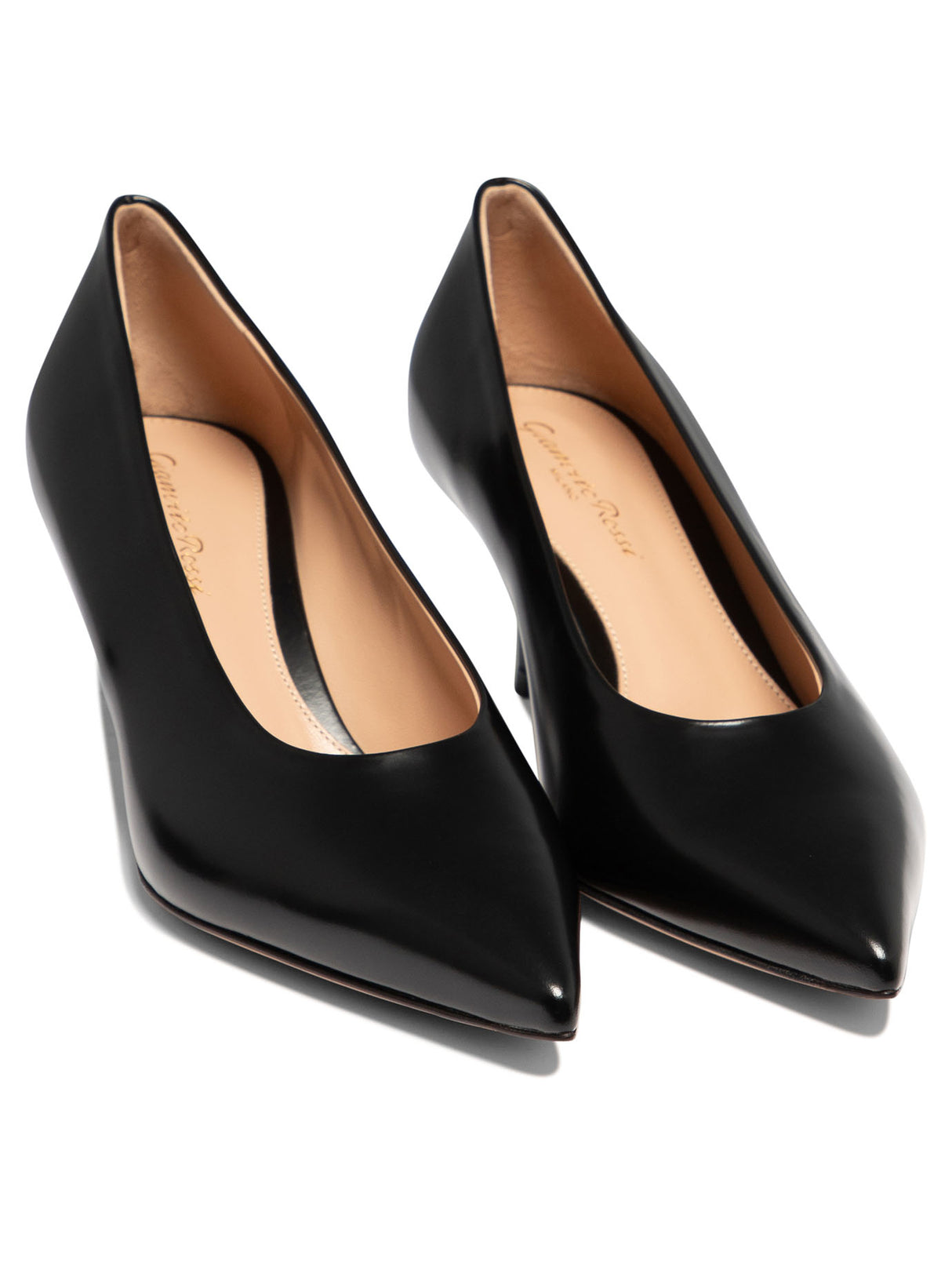 经典黑色皮革女式高跟鞋 - FW24系列