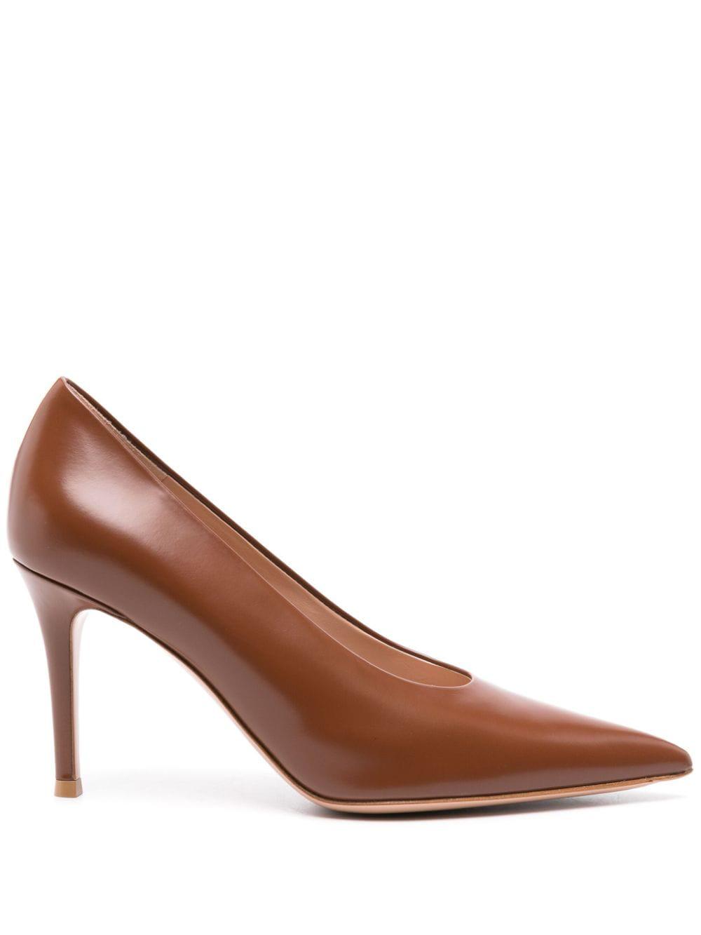 GIANVITO ROSSI Elegant Tan Mousse Pumps for the Modern Woman