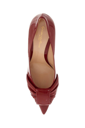 GIANVITO ROSSI Elegant Patent Leather Pumps with Front Knot Detail