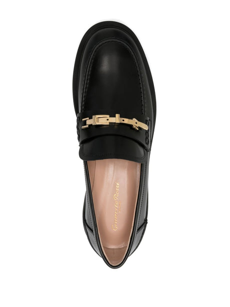 GIANVITO ROSSI Luxurious Black Leather Loafers - SS24 Collection