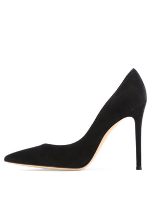 GIANVITO ROSSI Women's Black Pointed Toe Pumps for SS24