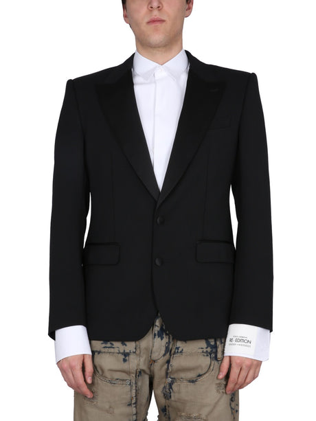 DOLCE & GABBANA Single-Breasted Men's Jacket with Peaked Lapels