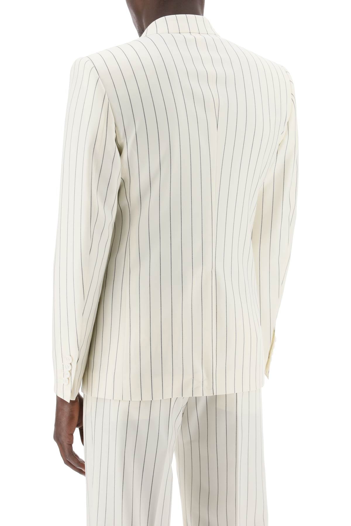 DOLCE & GABBANA Double-Breasted Pinstripe Jacket for Men in Multicolor