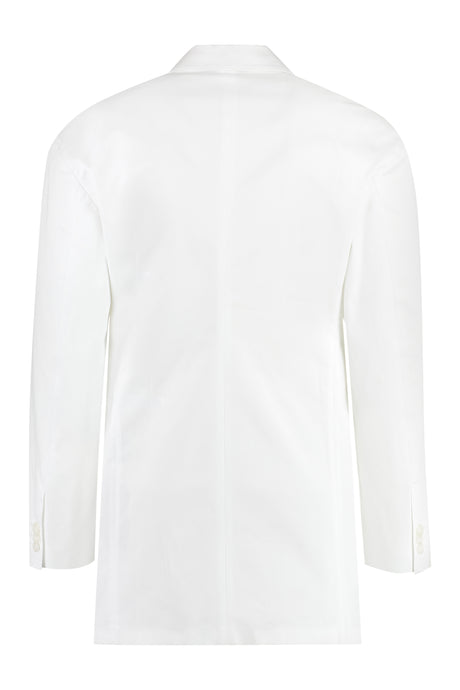 DOLCE & GABBANA Men's White Cotton Jacket for SS23 Season