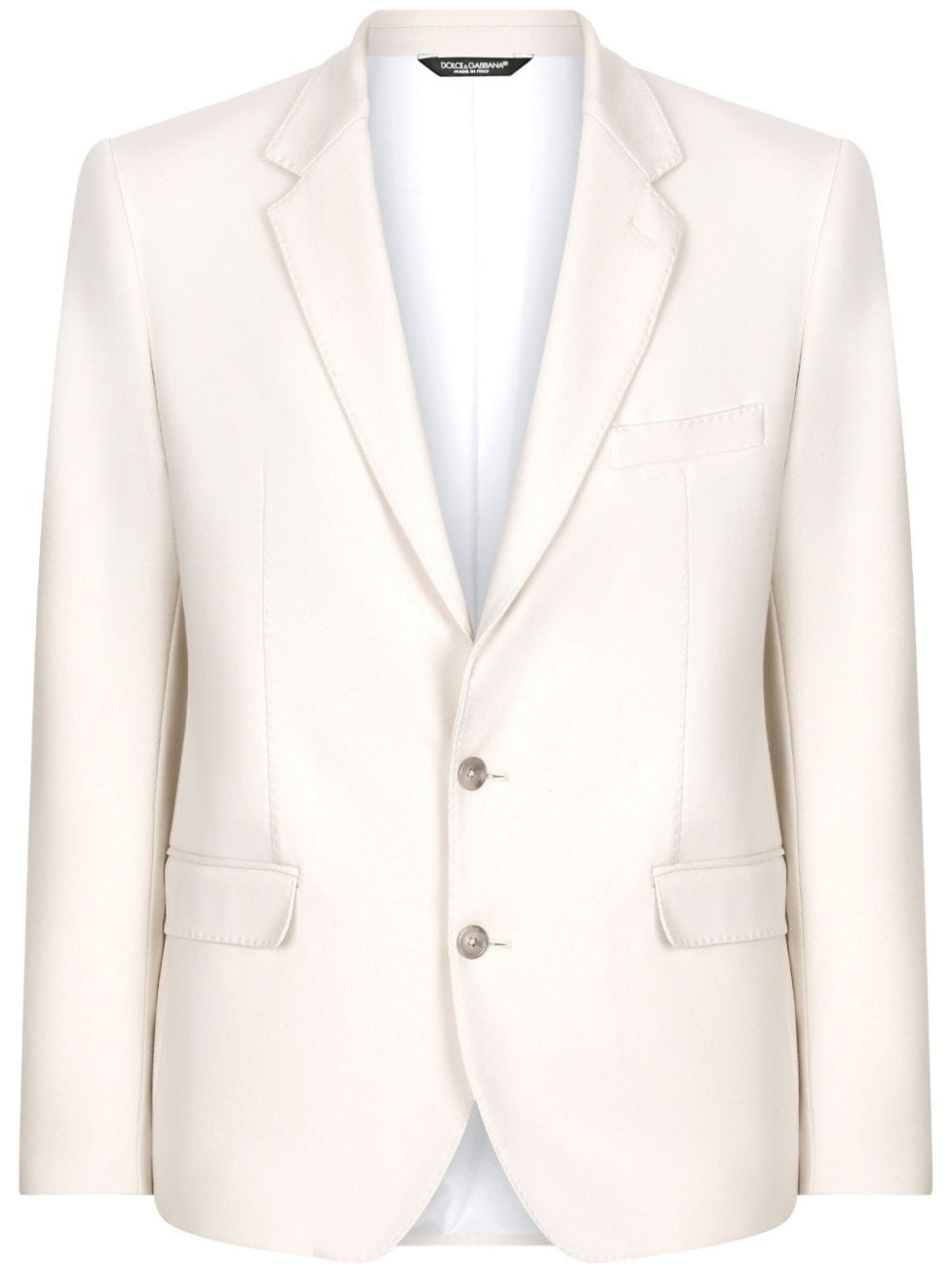 DOLCE & GABBANA Men's Ivory Stretch T-Shirt Jacket