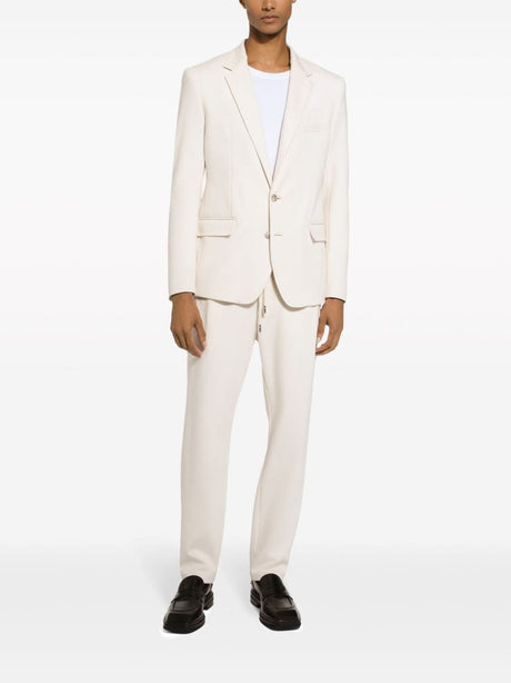 DOLCE & GABBANA Men's Ivory Stretch T-Shirt Jacket