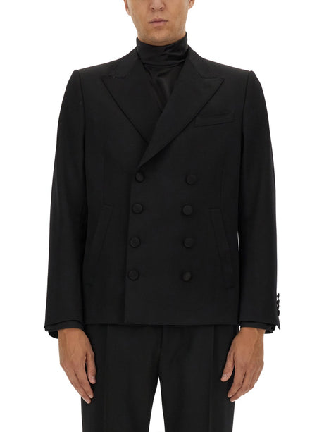 DOLCE & GABBANA Men's Double-Breasted Jacket - Size 50