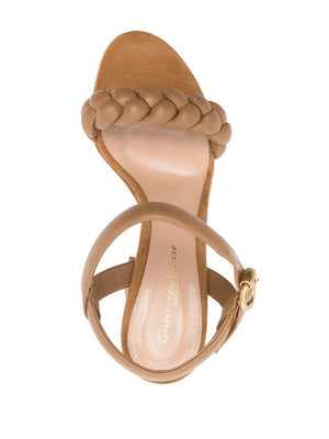 Caramel Suede Platform Sandals for Women