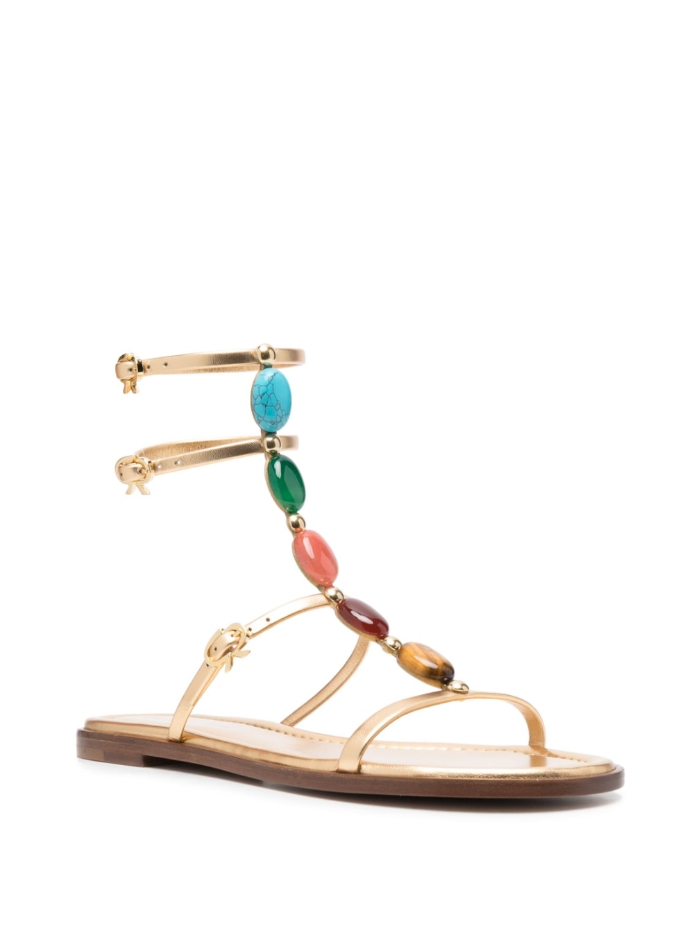 Shanti 05 Elegant Gemstone Gladiator Sandals for Women