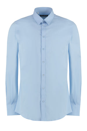 DOLCE & GABBANA Men's Light Blue Cotton Shirt