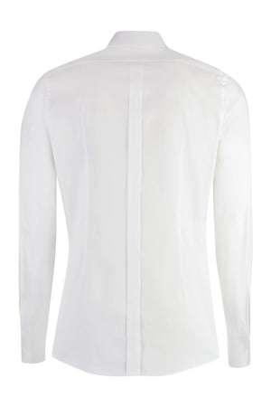 White Poplin Tuxedo Shirt for Men