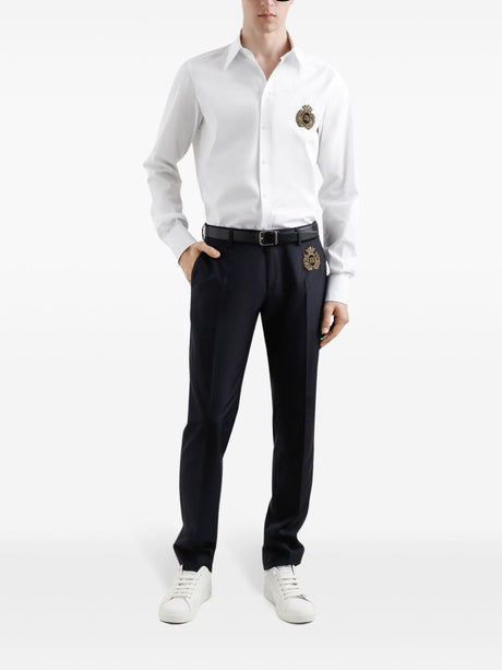 DOLCE & GABBANA Embroidered Cotton Shirt for Men - SS25 Collection