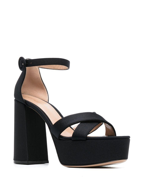 GIANVITO ROSSI Stylish Black Sandals with Platform Sole for Women - SS23 Collection