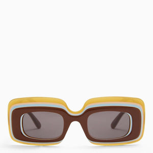 LOEWE Multi-Colored Brown Acetate Sunglasses for Women