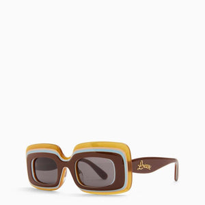 LOEWE Multi-Colored Brown Acetate Sunglasses for Women