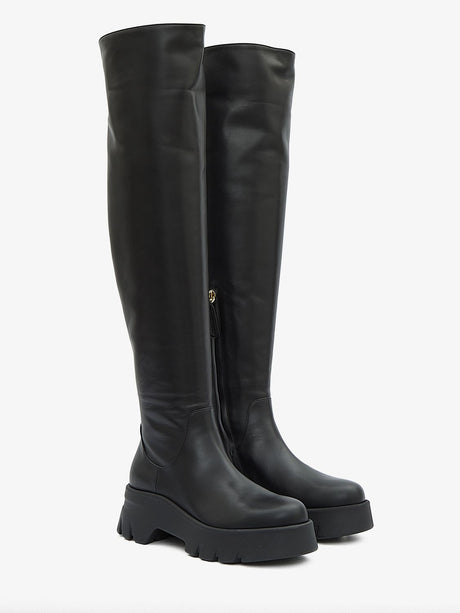 Boots Montey Cuissard da bò đen cho nữ - Bộ sưu tập FW23