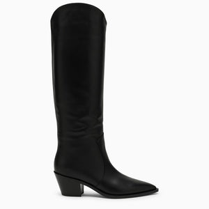 GIANVITO ROSSI Black Leather High Boots for Women