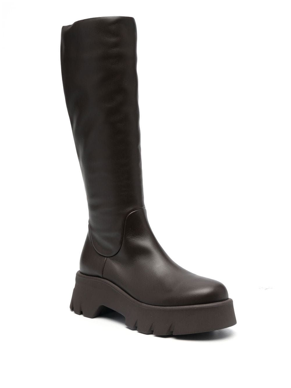 瑞士迪都羅西茶色女式皮短靴 - FW22系列