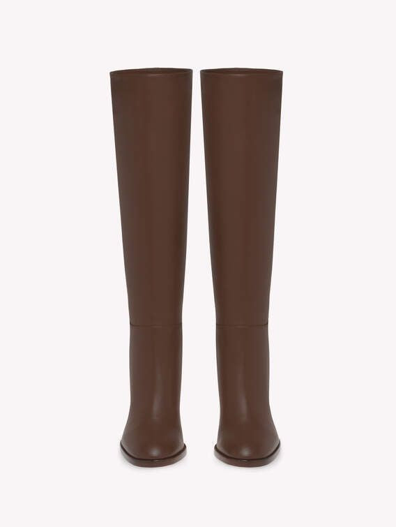 GIANVITO ROSSI Brown Calf Glove Boots for FW23