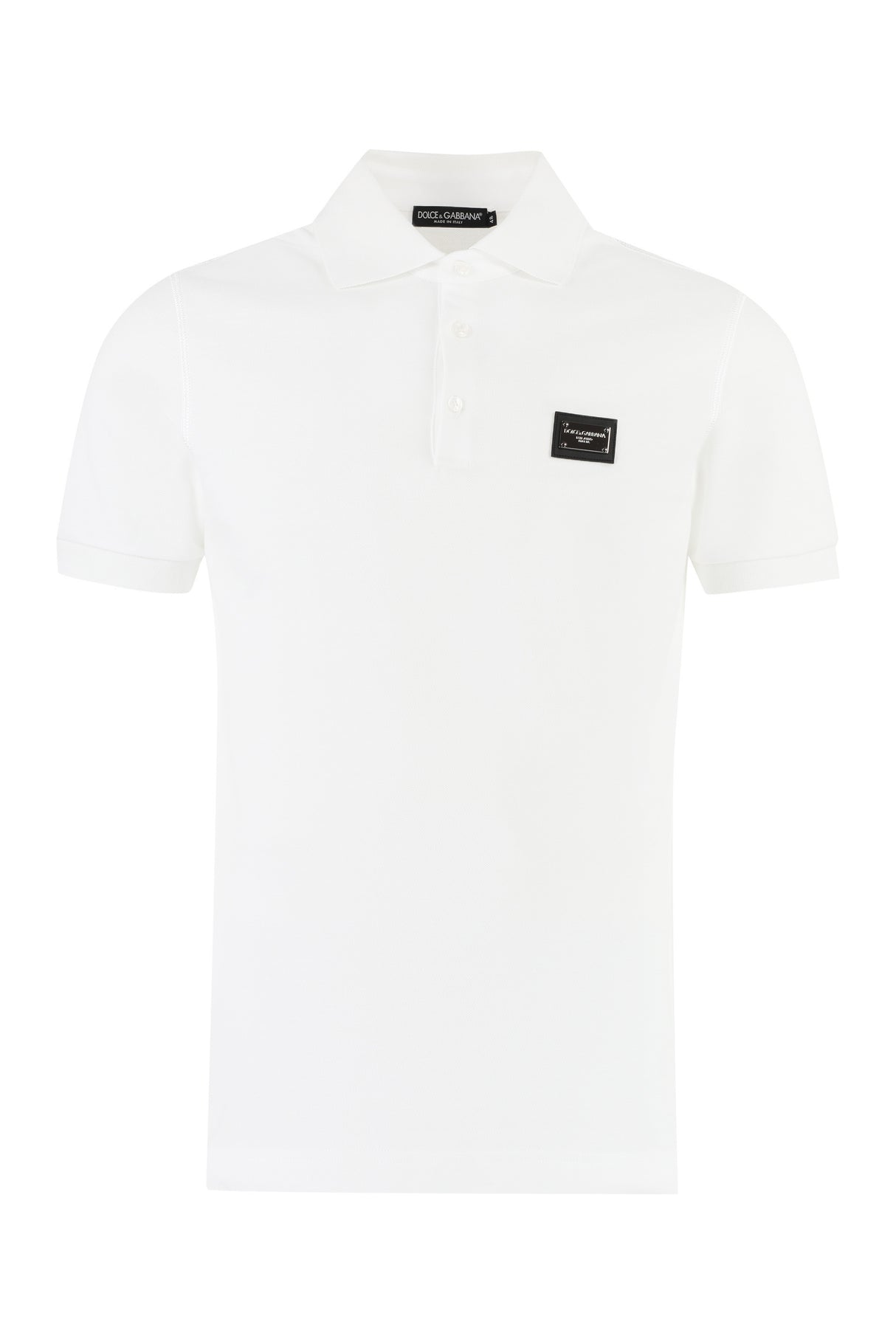 DOLCE & GABBANA Optic White Polo Shirt for Men - SS24 Collection