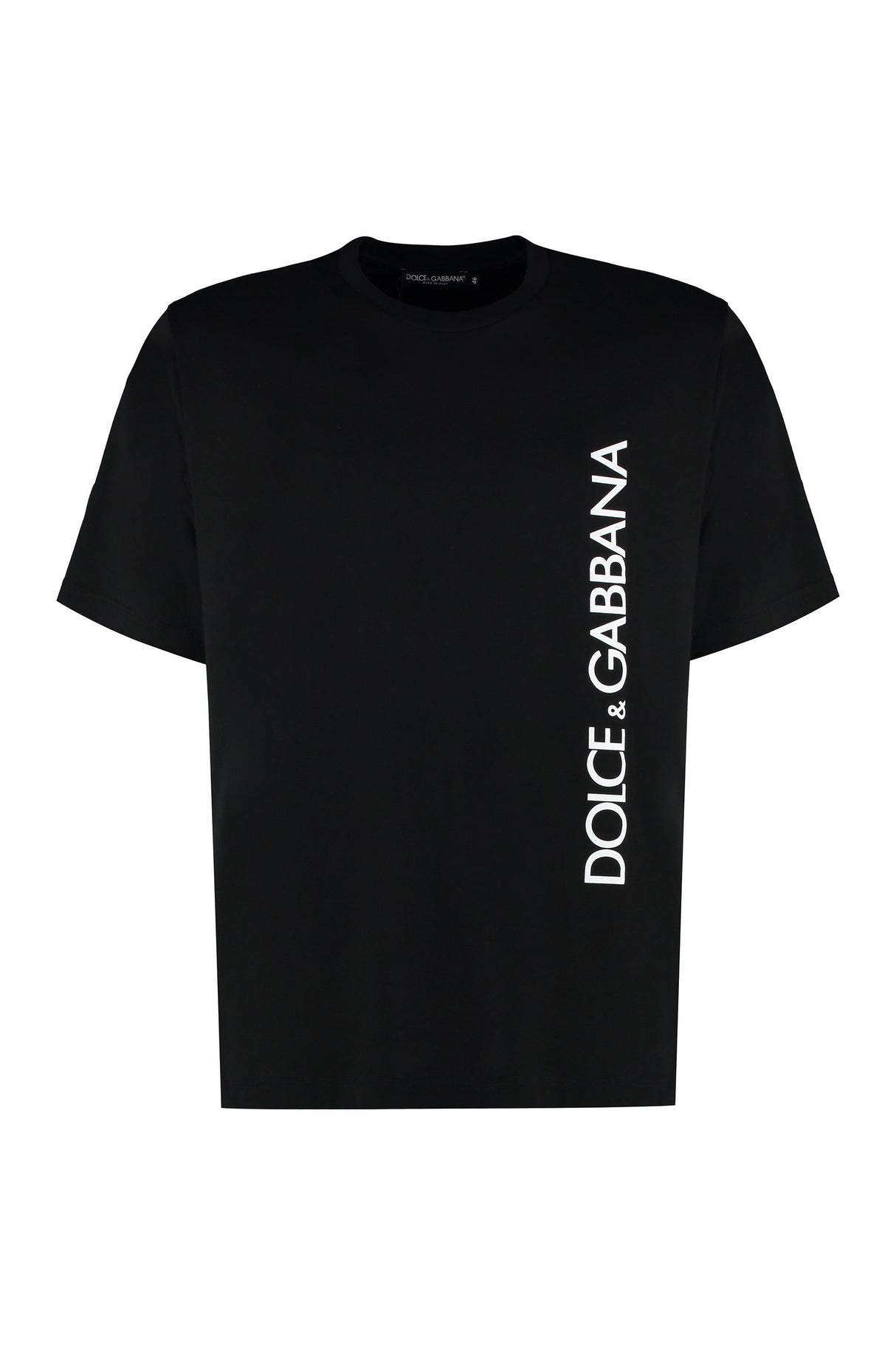 DOLCE & GABBANA Cotton Crew-Neck T-Shirt in Black for Men - SS24 Collection