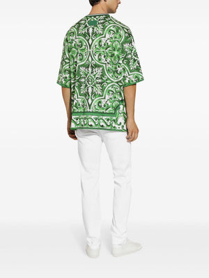 DOLCE & GABBANA Luxury Green Cotton T-Shirt