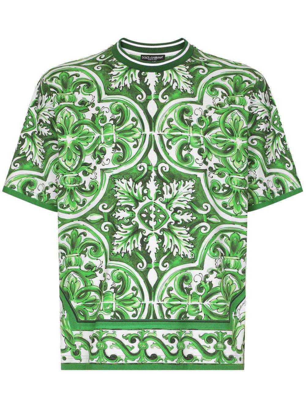 DOLCE & GABBANA Luxury Green Cotton T-Shirt