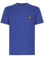 DOLCE & GABBANA Men's Blue Cotton Crew-Neck T-Shirt for SS24