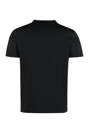 DOLCE & GABBANA Classic Black Cotton T-Shirt for Men with Iconic Logo Patch