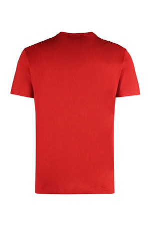 DOLCE & GABBANA Red Cotton Crew-Neck T-Shirt for Men