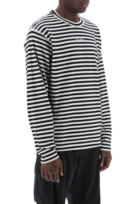 DOLCE & GABBANA Striped Long-Sleeved T-Shirt for Men Inspired by Nautical Style
