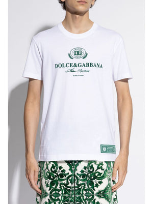 DOLCE & GABBANA Luxury White Cotton T-Shirt for Men