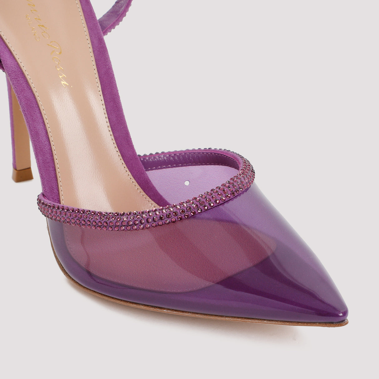 Pink & Purple Strass Heel Sandals - FW23 Collection