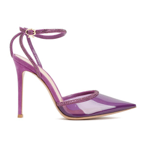 Pink & Purple Strass Heel Sandals - FW23 Collection