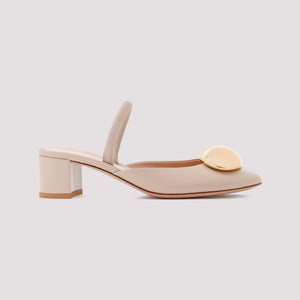 Nude Nappa Leather Slingback Pumps with 4.5cm Heel Height for Women - SS24 Collection