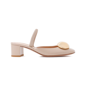 Nude Nappa Leather Slingback Pumps with 4.5cm Heel Height for Women - SS24 Collection