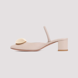 Nude Nappa Leather Slingback Pumps with 4.5cm Heel Height for Women - SS24 Collection