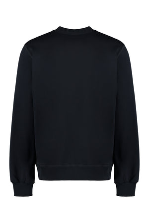 DOLCE & GABBANA Blue 100% Cotton Crew-Neck Sweatshirt for Men