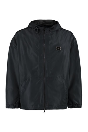 DOLCE & GABBANA Black Hooded Jacket for Men