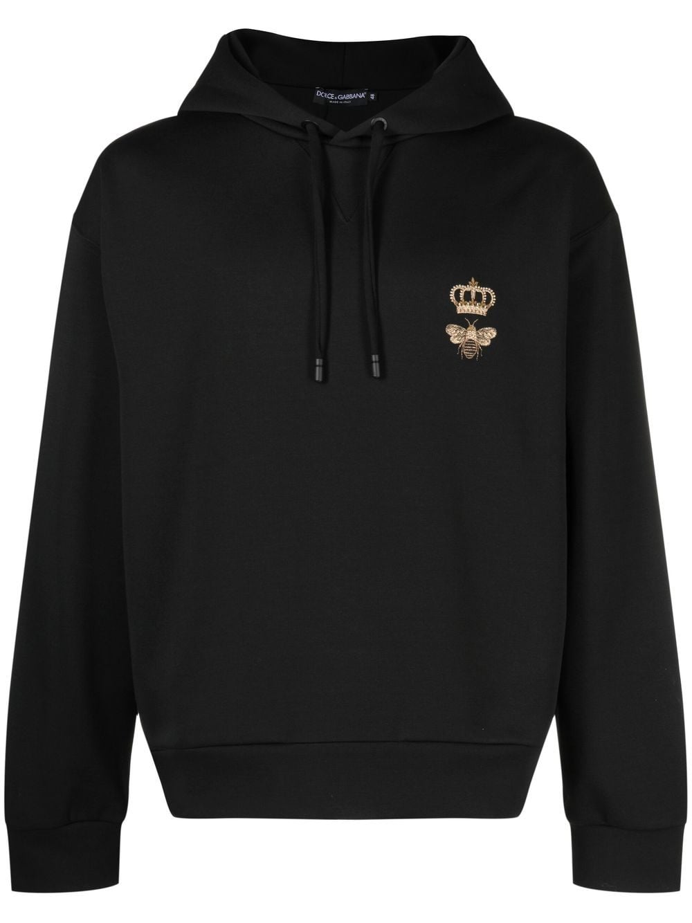 DOLCE & GABBANA Classic Cotton Hoodie with Embroidered Logo and Crown