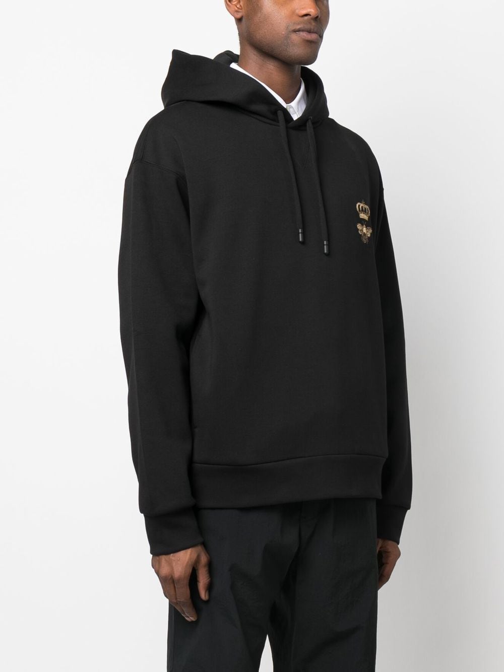 DOLCE & GABBANA Classic Cotton Hoodie with Embroidered Logo and Crown