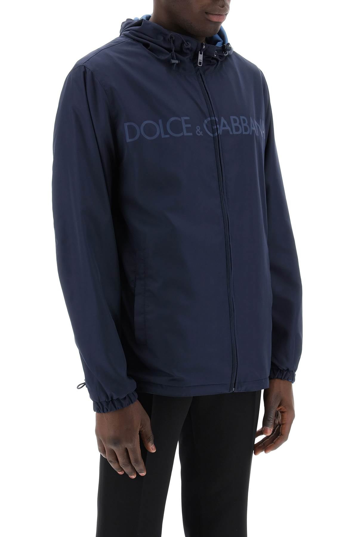 Men's Reversible Windbreaker Jacket - Spring/Summer 2024 Collection - Blue