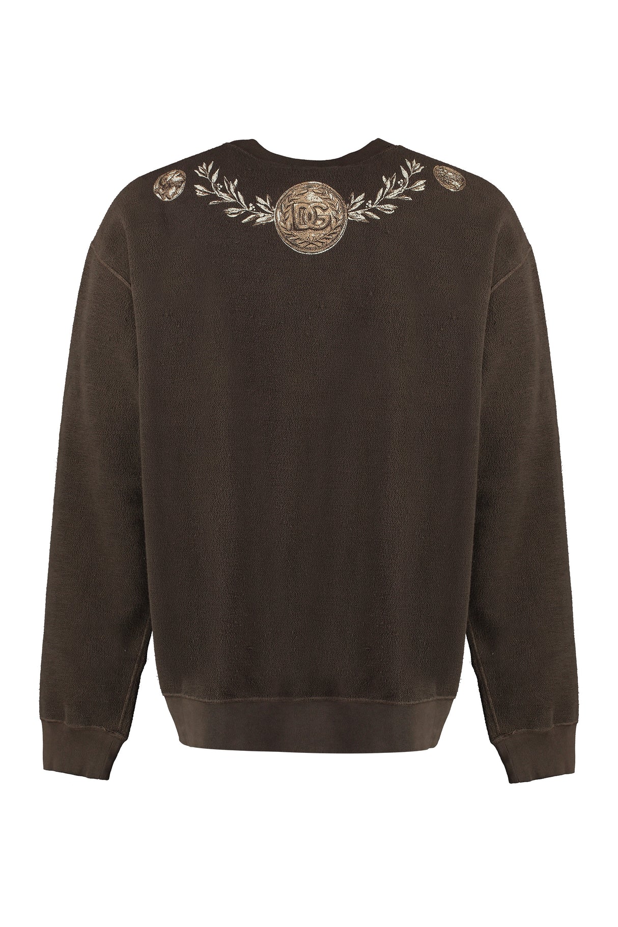 DOLCE & GABBANA Men's Monete Print Crew-Neck Sweatshirt