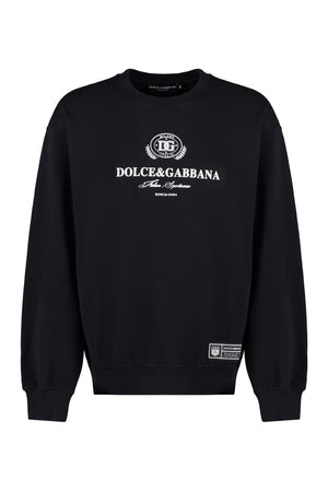 DOLCE & GABBANA Luxury Velvet Touch Cotton Sweatshirt