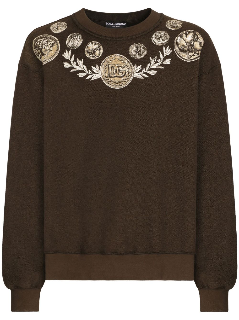 Men's Graphic-Print Cotton Sweatshirt in Brown for FW23