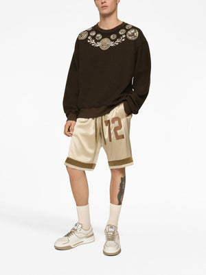 Men's Graphic-Print Cotton Sweatshirt in Brown for FW23