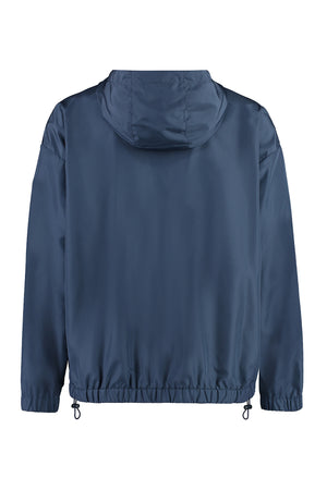 DOLCE & GABBANA Blue Nylon Windbreaker Jacket for Men - FW2023