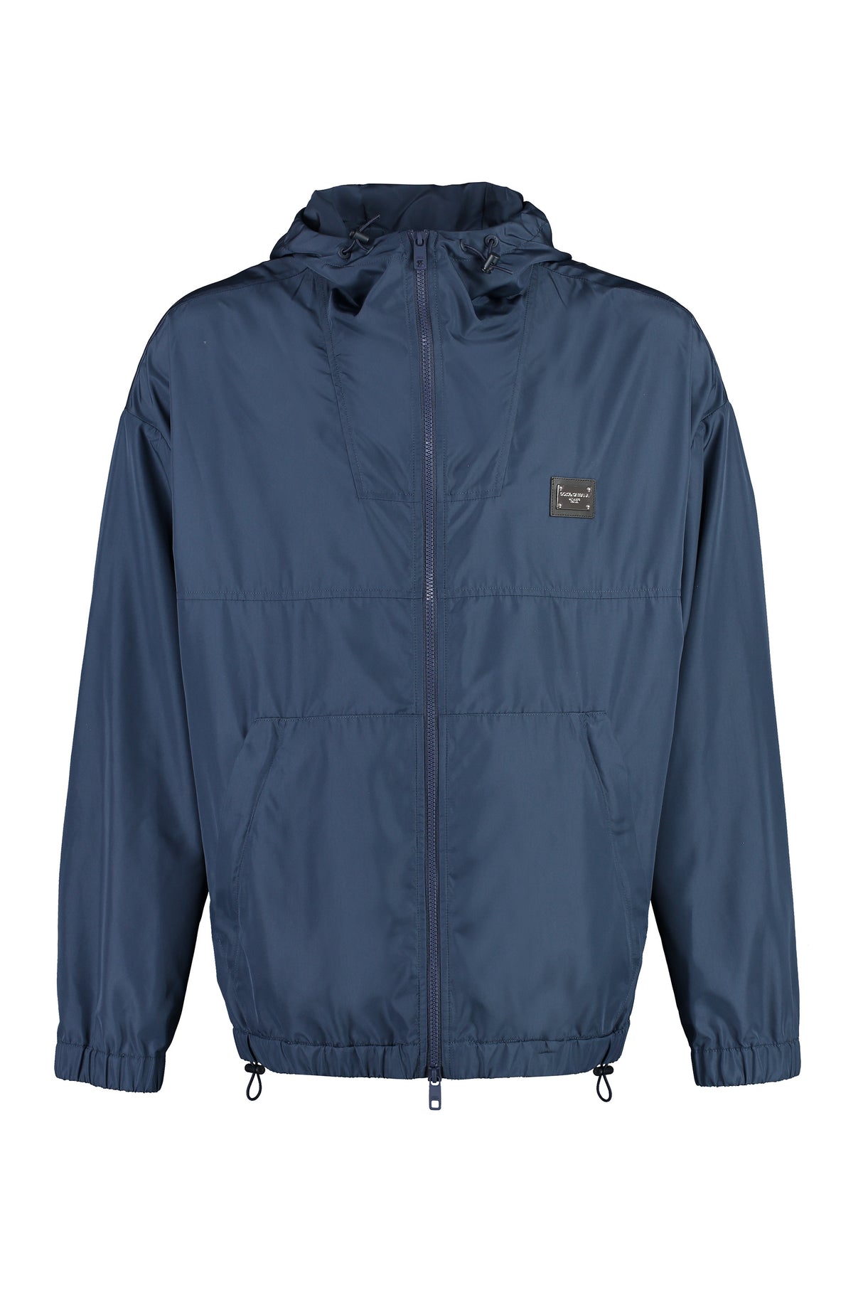 DOLCE & GABBANA Blue Nylon Windbreaker Jacket for Men - FW2023