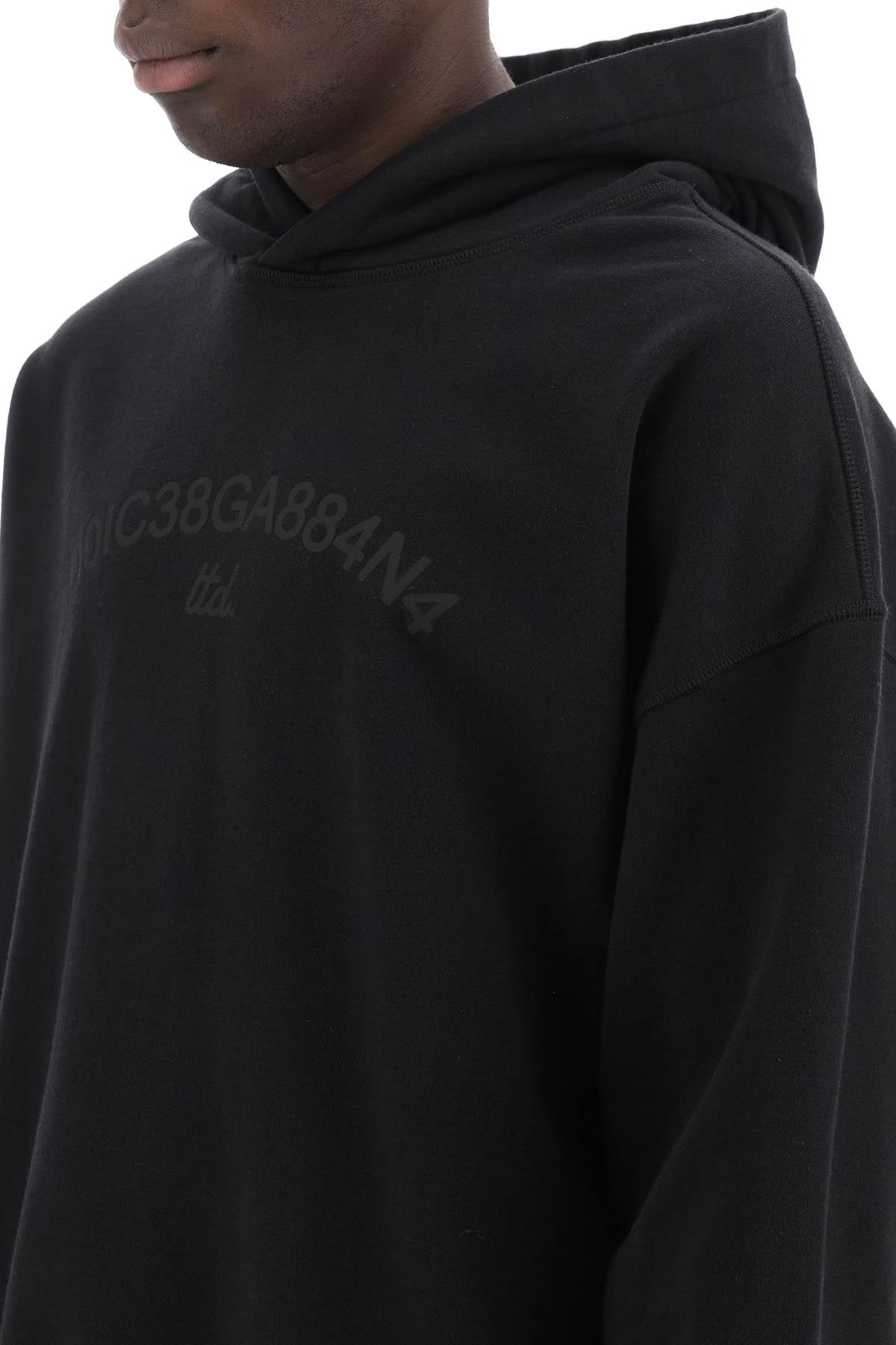 DOLCE & GABBANA Classic Cotton Hoodie for Men in Black