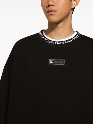 DOLCE & GABBANA Stylish Men's Black Sweater for 2024 Season